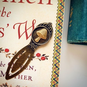 Mushroom Bookmark Book Gift Metal Bookmark Book Lover Dark Academia Cottagecore Cozy Gifts image 5