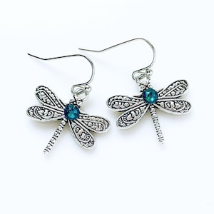 Dragonfly Birthstone Earrings Dragonfly Jewelry Personalized Dragonfly Lover Gifts image 9