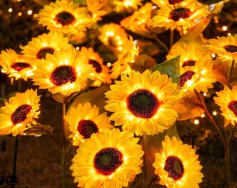 LED Solar Sunflower Lights – Garden Yard Decor