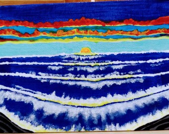Morning Tide Painting - 5x7 Acrylic Seascape