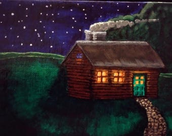 Starry Night at the Cabin