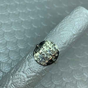 Hammered personalized Date Ring image 6