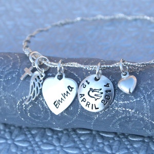 Confirmation Personalized Bangle Bracelet in Sterling Silver