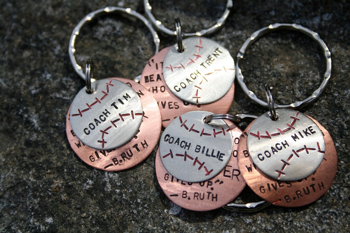 Baseball Player/coach Keychain Etsy