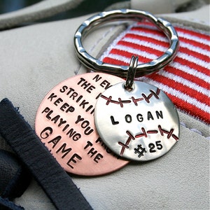 Baseball Spieler/Trainer Keychain