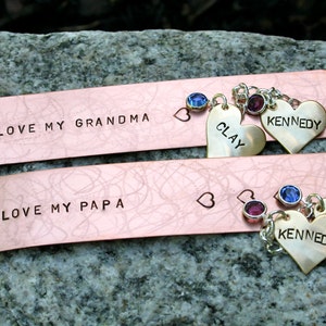 Personalized Copper Bookmark Grandma/Nana/Grandpa/Papa image 2
