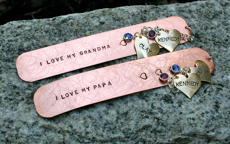 Personalized Copper Bookmark Grandma/Nana/Grandpa/Papa image 5