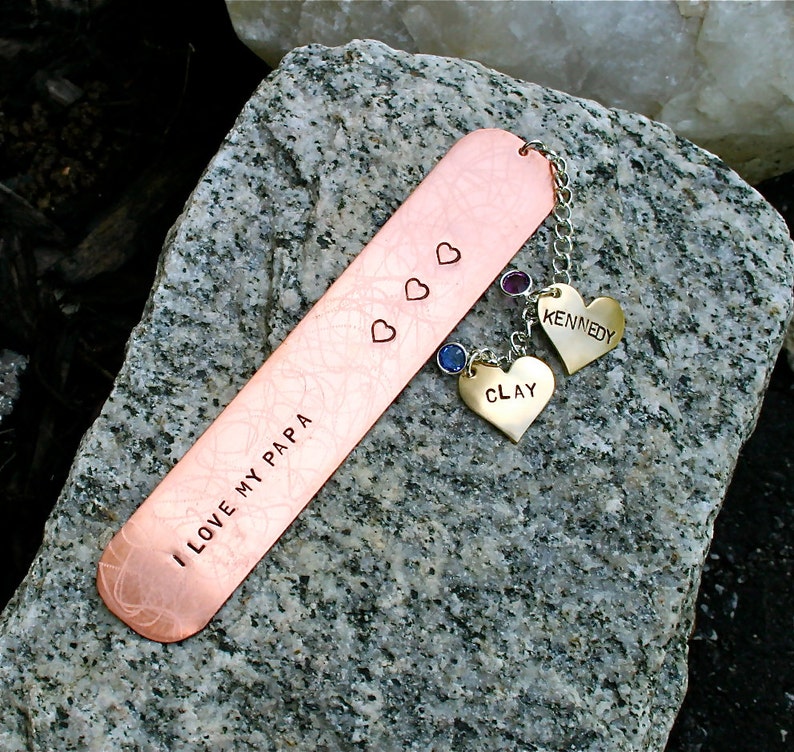 Personalized Copper Bookmark Grandma/Nana/Grandpa/Papa image 4