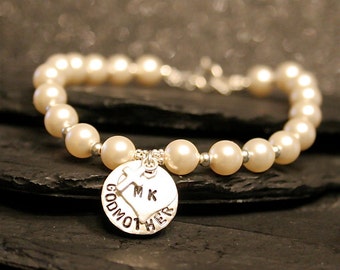 The Classic Godmother - Pearl and Stering Silver Bracelet