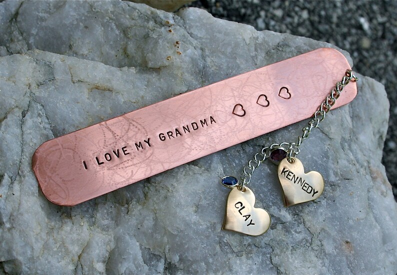 Personalized Copper Bookmark Grandma/Nana/Grandpa/Papa image 3