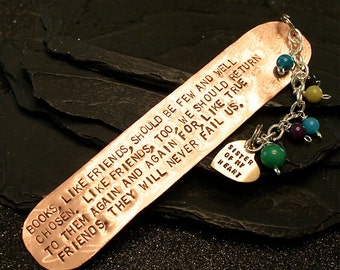 Personalized Hand Forged Copper Bookmark