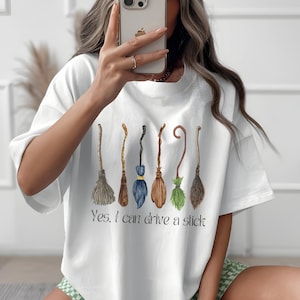 Witch Broom Tee, Funny Witch Shirts, Magical Gifts, Witchy Tees, Witchy Gifts, Occult TShirt, Aesthetic Clothing, Gift for Witch, Humor Tee