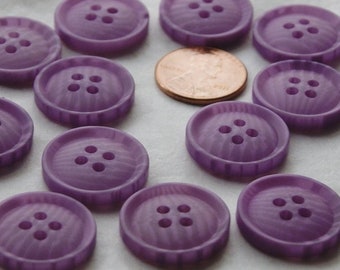 15 Purple Lavender Buttons, 13/16" Two tone Stripe Buttons Matching Buttons (At 152)