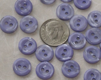 25 Lavender Buttons, 7/16" Buttons, Shiny Pearled Buttons, Sewing, Crafting, Jewelry  (SB 380)