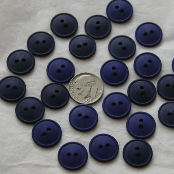 25 Purple Buttons, Shades of Dark Purple 9/16", 2 hole, Matte Finish (EE 20)