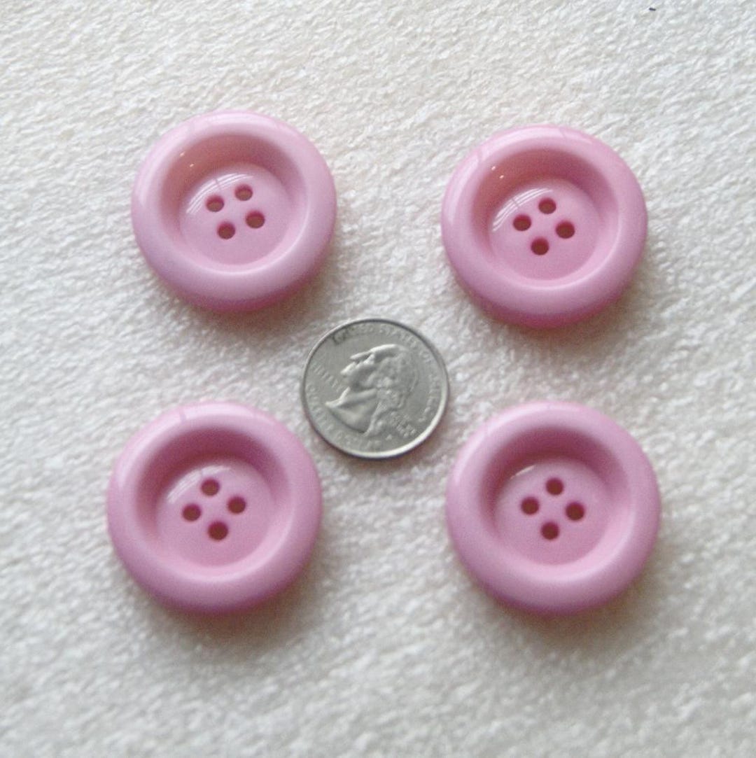 Pink Model Button 4 Pink Buttons, 1 1/4