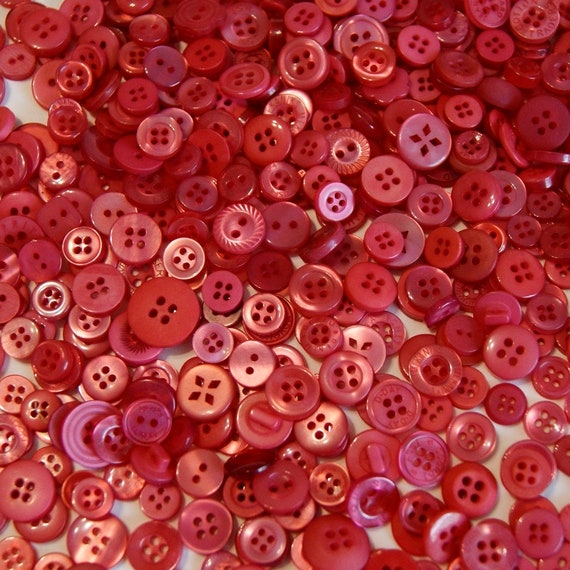 500 Pink Button Small Button Mix, Pink, Sewing Buttons, Craft