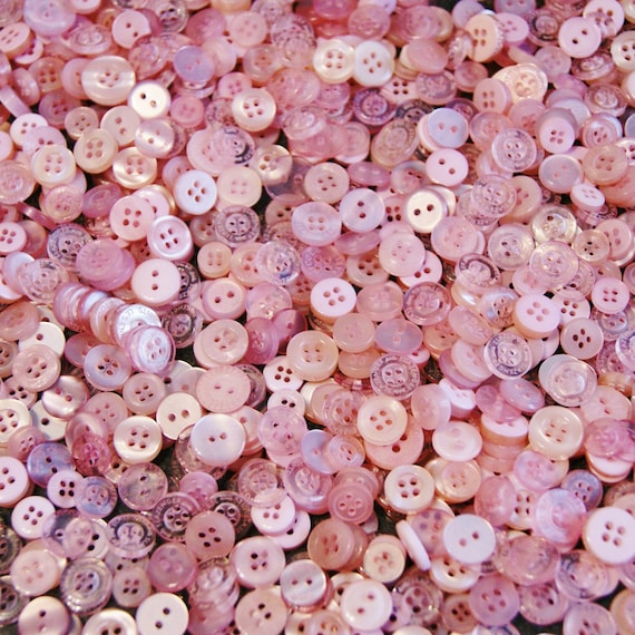 500 Pink Button Small Button Mix, Pink, Sewing Buttons, Craft Buttons, Grab  Bag, Art Buttons 1362 A 