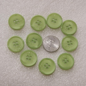 10 Buttons, Green Matching Buttons, 13/16&quot;, Mint Green, Seafoam Green Buttons, Two Tone Matching Buttons (SB 875)