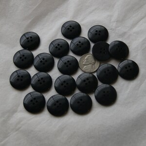 1 Black Buttons 1 Inch Black Plastic Buttons Bulk Black Buttons