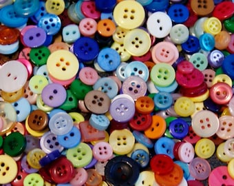 30 Clear Buttons Clear Red Buttons Assorted Sizes Buttons 