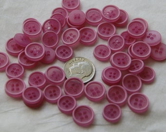 35 Pink Buttons, Small buttons, 2 sizes in pack Matching buttons (AE 151a)