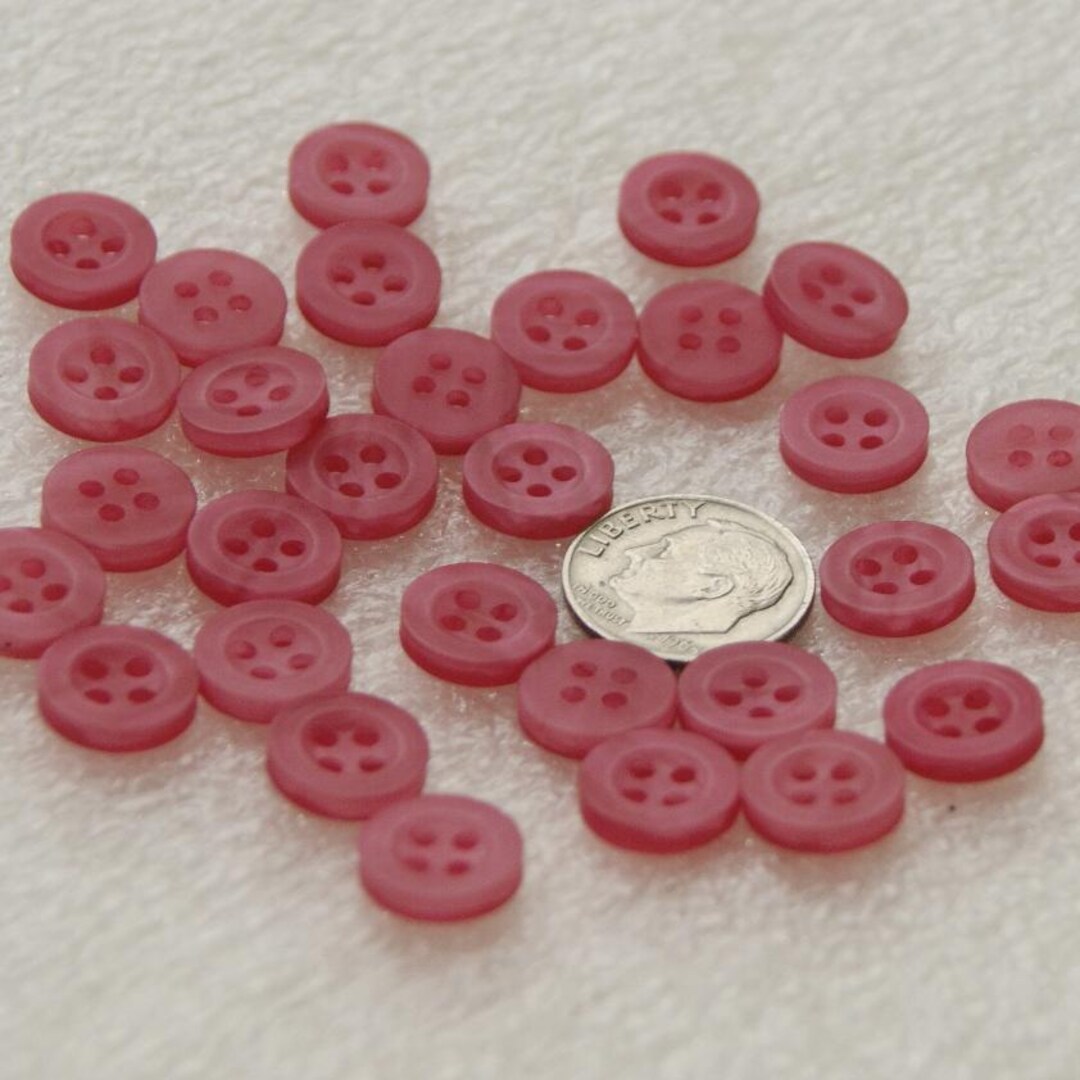Watermelon Buttons 30 Pink Buttons, 7/16