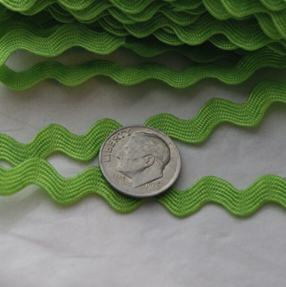 5 Yards Apple Lime Green Ric Rac Trim Ribbon 3/8 Inch Hair - Etsy