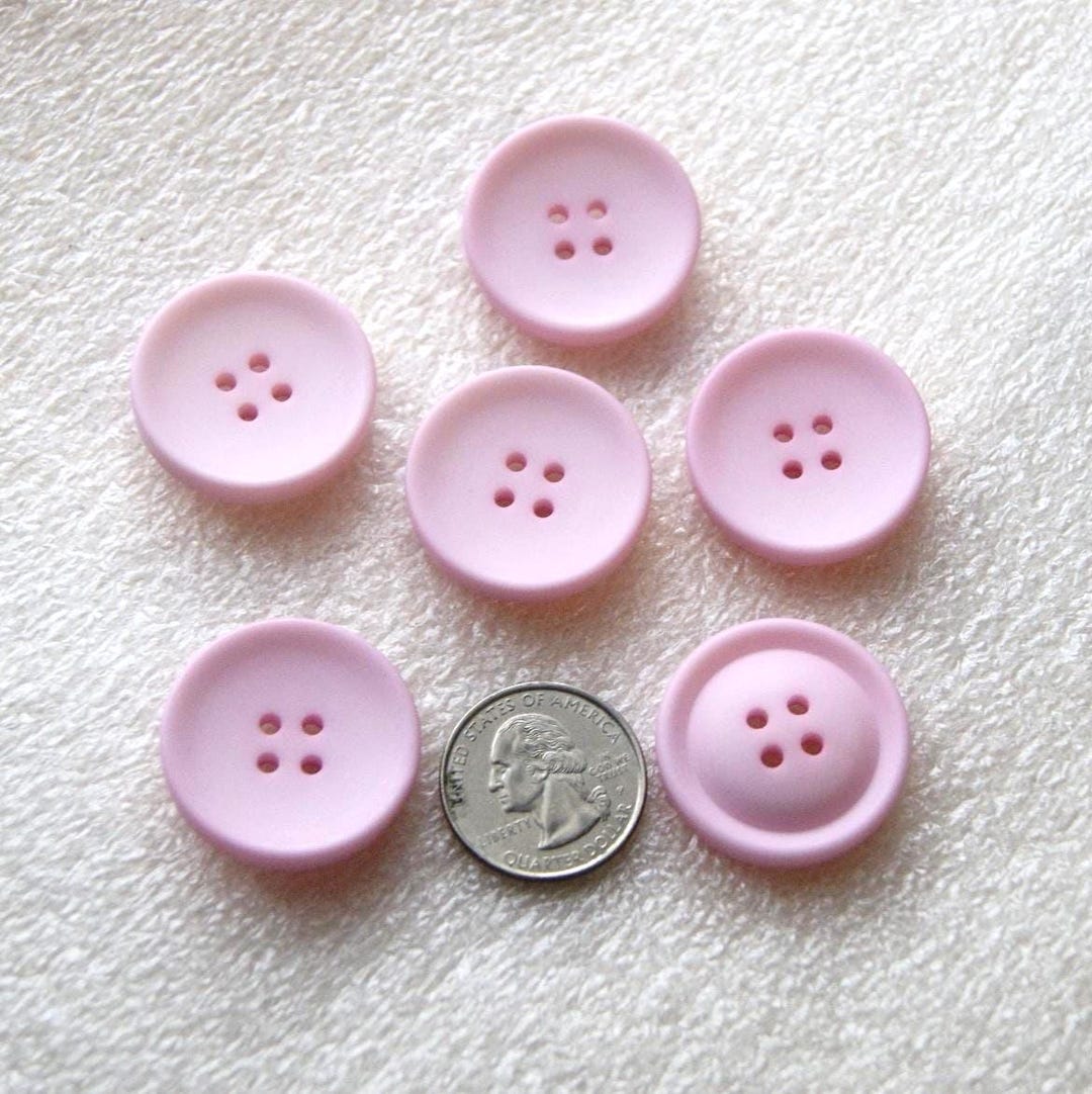 7 Pink Buttons, 1 1/8