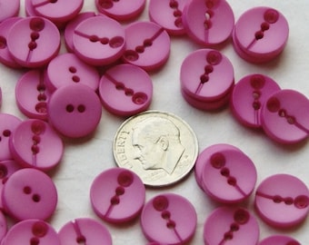 30 Pink Buttons, 7/16", cute dot design Matching buttons (N 60a)