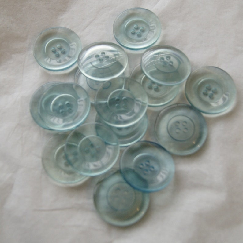 Clear Blue Matching buttons 4 hole Sewing Buttons 1 18 8 Blue Buttons AS 61 Sewing Crafting Jewelry
