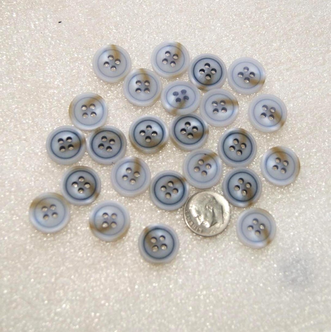 24 Gray Buttons 9/16