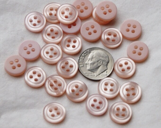 25 Pink Buttons, 7/16