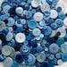 100 Blue Buttons, Blue mix, Blue Berry Mix, Royal Blue, Dark Blue, Sky Blue, Powder Blue, Navy Blue, Sewing, Crafting Jewelry Collect  (581) 