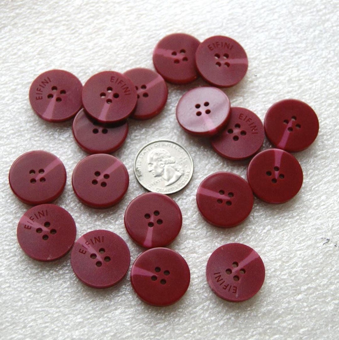 12 Red Buttons, 7/8" Burgundy Red Buttons, Shiny - Matte (CC 61) - Etsy