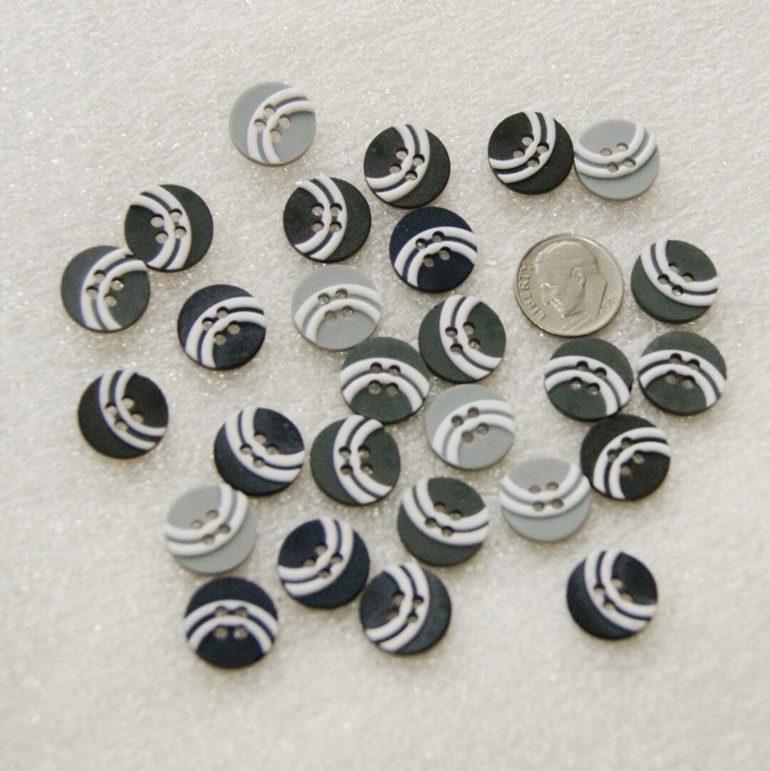 27 Button 27 Grey, 9/16