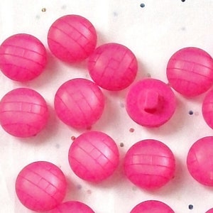 25 Pink Button Mix, Bright Pink Shank Back Buttons (F 1)