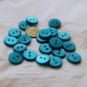 20 Blue Teal Turquoise Buttons, 5/8" Matching buttons Crafting Jewelry Collect (AL 72)