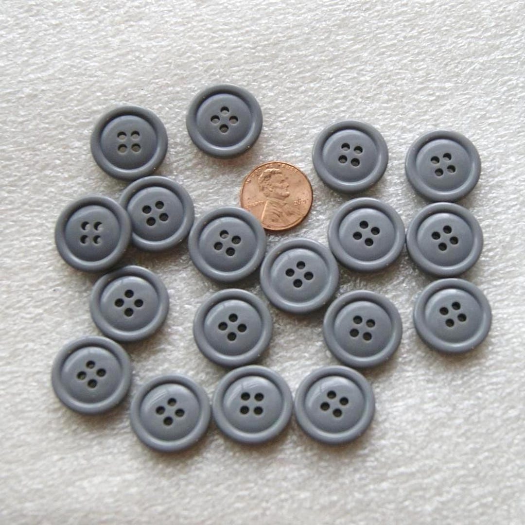 10 - 15 Buttons, Gray Buttons, 13/16" Matching Buttons, Sewing ...