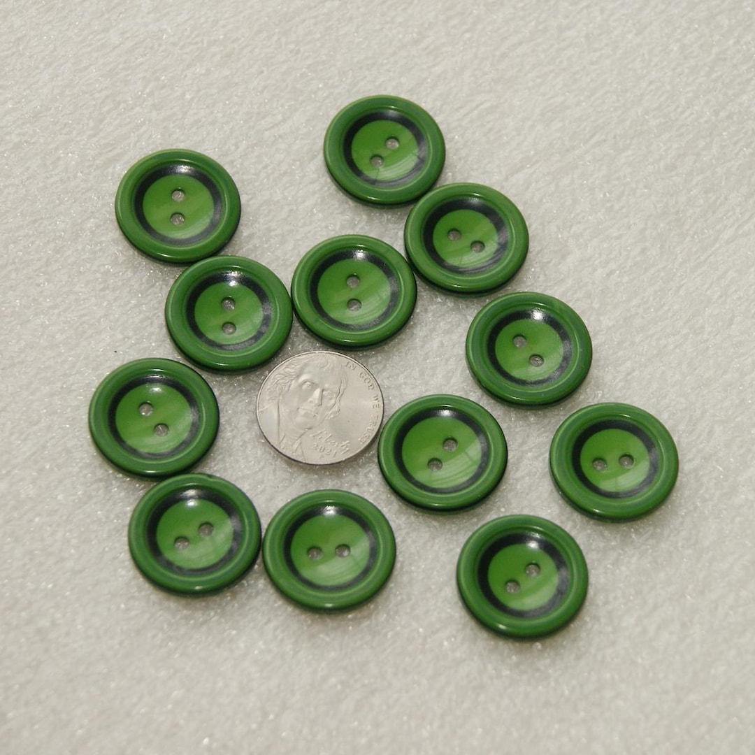 Inner Buttons 12 Green Buttons, 13/16