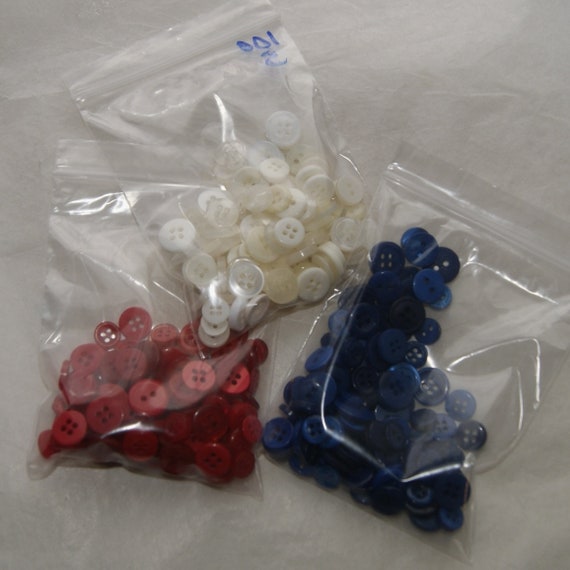 All American Buttons, 50 Small Assorted Round Sewing Crafting Bulk Buttons