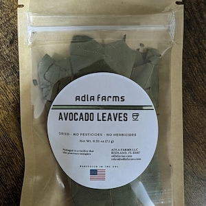 Avocado Tea Leaves (2 pouches of 0.25 oz/pouch) - naturally dried