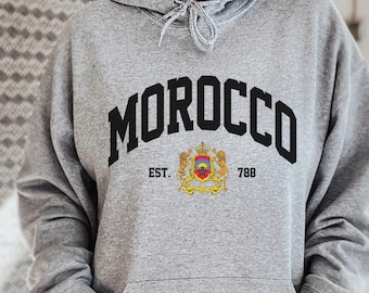 Morocco Hoodie, Morocco Tourist, Morocco T-shirt, Morocco Vacation, Morocco Jersey, Morocco Flag, Morocco Fan Gift