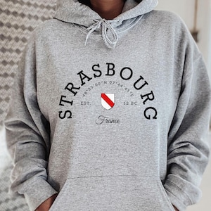Sudadera con capucha de Estrasburgo, camiseta de Estrasburgo, Francia, souvenir de Francia, regalo de Estrasburgo, aficionado de Estrasburgo, camiseta de viaje a Francia, regalo