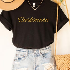 Carbonara Tee, Pasta Gifts, Spaghetti Tee, Foodie Gift, Funny Shirt, Food T-shirt, Food Shirt, Noodles Shirt, Gift for Pasta lover
