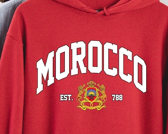 Morocco Hoodie, Morocco Tourist, Morocco T-shirt, Morocco Vacation, Morocco Jersey, Morocco Flag, Morocco Fan Gift