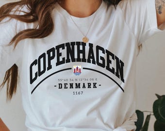 Copenagen Tee, Copenhagen Shirt, Copenhagen Lover, Denmark TShirt, Copenhagen Gifts, Denmarks Gifts, Travel Shirt