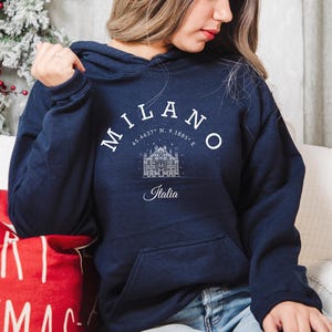 Milano Hoodie, Milan tshirt, Milano Italia, Milan Italy, Milan Sweater, Italy shirt, Italian style Shirt, Italy