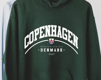 Copenagen Hoodie, Copenhagen Shirt, Copenhagen Lover, Denmark TShirt, Copenhagen Gifts, Denmarks Gifts, Travel Shirt
