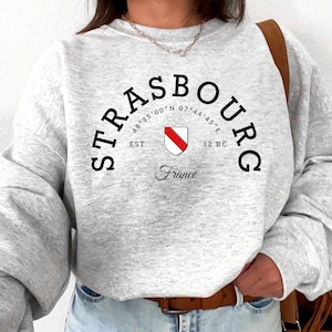 Sudadera de Estrasburgo, camiseta de Estrasburgo, Francia, souvenir de Francia, regalo de Estrasburgo, aficionado de Estrasburgo, camiseta de viaje a Francia, regalo
